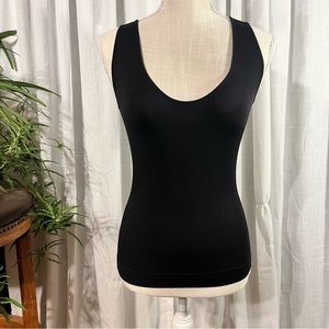COZEE CORNER - Classic Black Women's Nylon/Spandex Top - Size Large